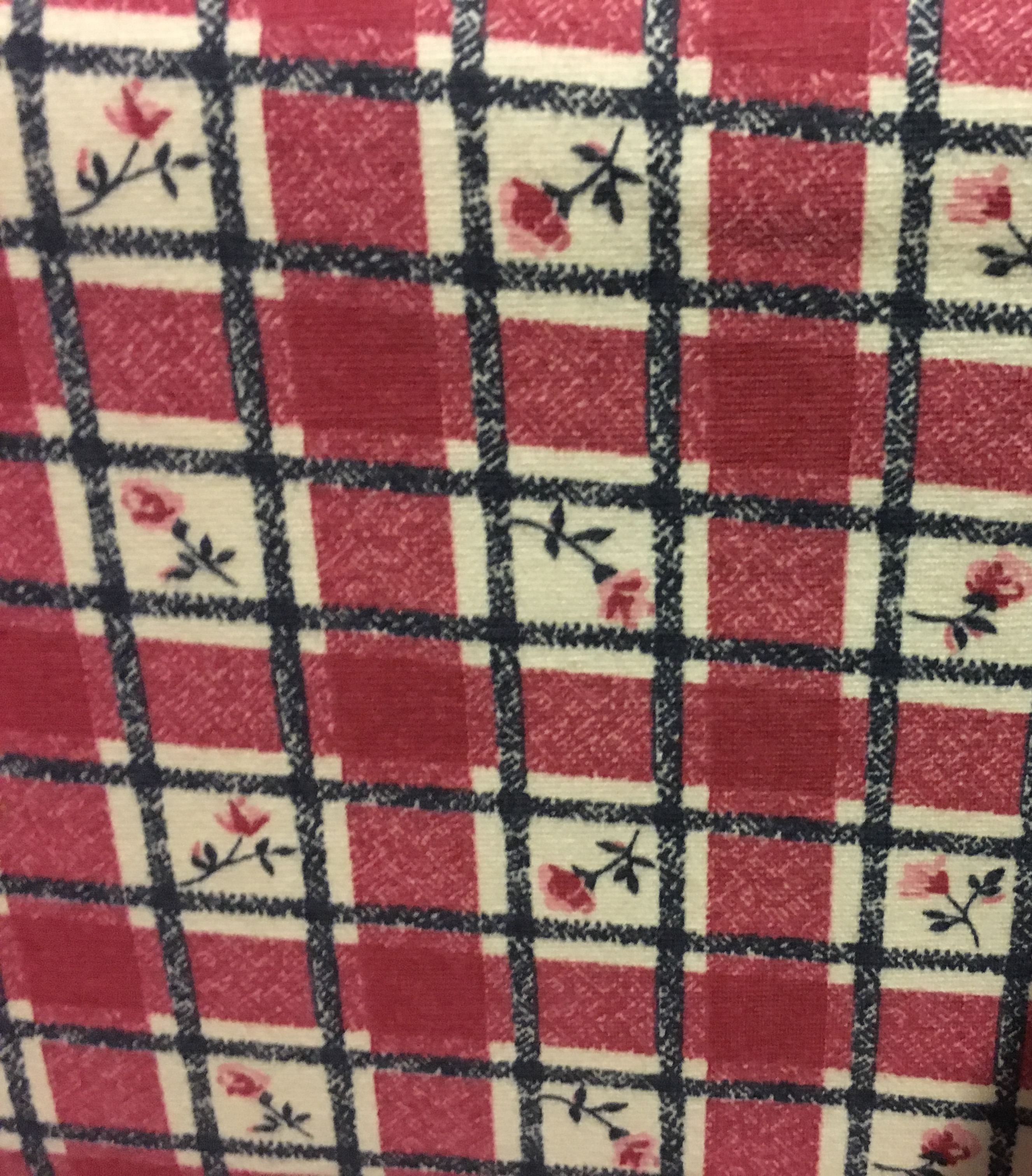 Floral Plaid Cotton Knit #55 - Fabrics In Motion